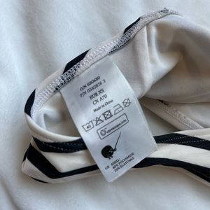 Black and white striped halter top size XS